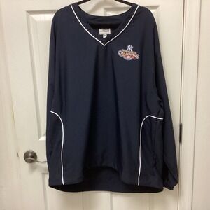 NEW YORK YANKEE 2009 WORLD SERIES CHAMPION BASEBALL WINDBREAKER XXL NAVY BLUE